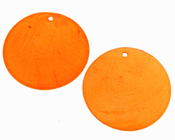 Lâmina madrepérola laranja - 40 mm (par) MP-76